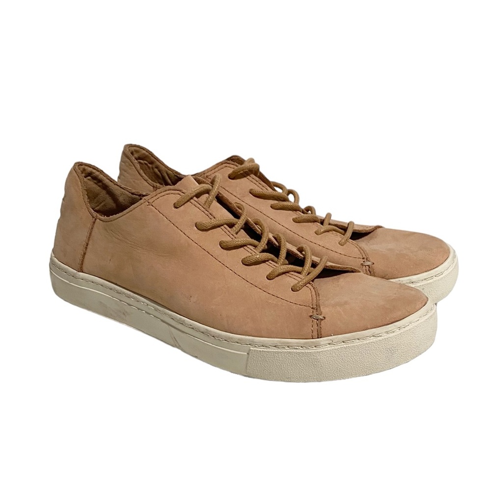 New TOMS Lenox Sandstorm Nubuck Sneakers Beige Nude Tan 8